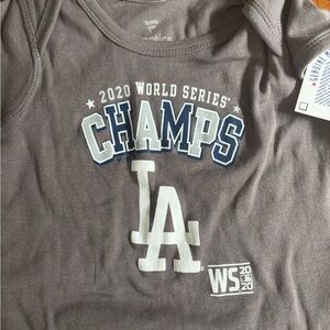 NWT Fanatics LA Dodgers 2020 World Series Champs Baby Onesie 24 Month